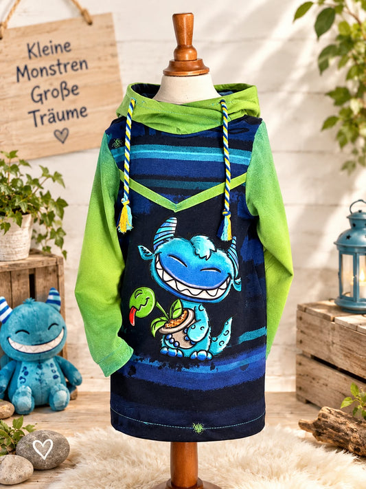 Jersey - Panel Little Bro´s - Eigenproduktion - Dunkelblau - 180cm