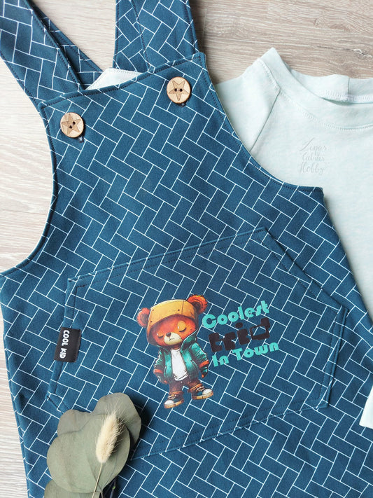 DTF-Transfer Bogen A4 | Bügelbild – „Cooler Teddy & Sprüche“