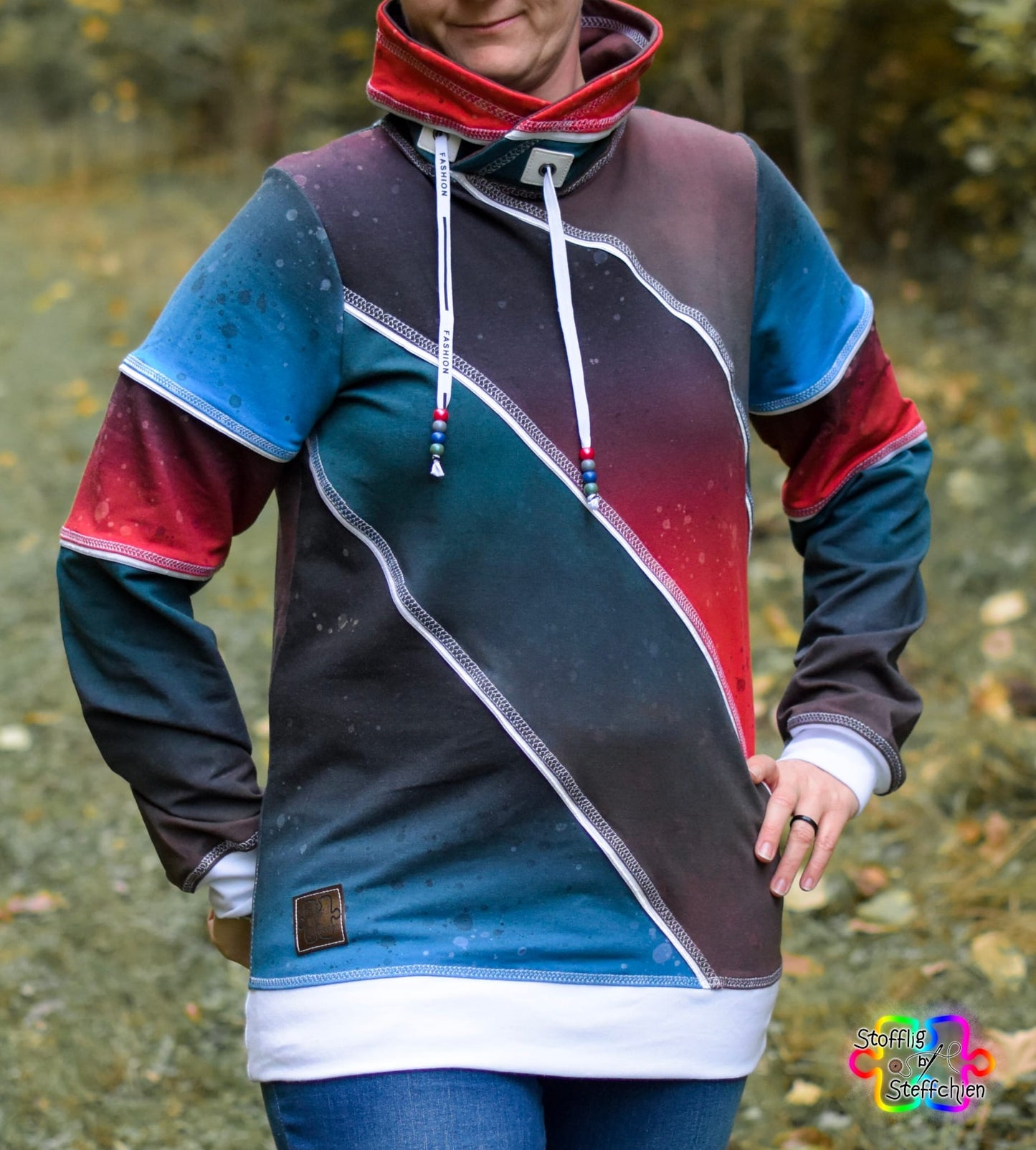 Fashion Ebook Schnittmuster für den Hoodie Big Block in der Größe 80-170 in DIN- A4 & DIN-A0 PDF zum download