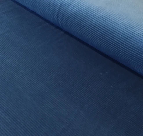 Cord - Breitcord - Weich - Uni - Admiral Blau