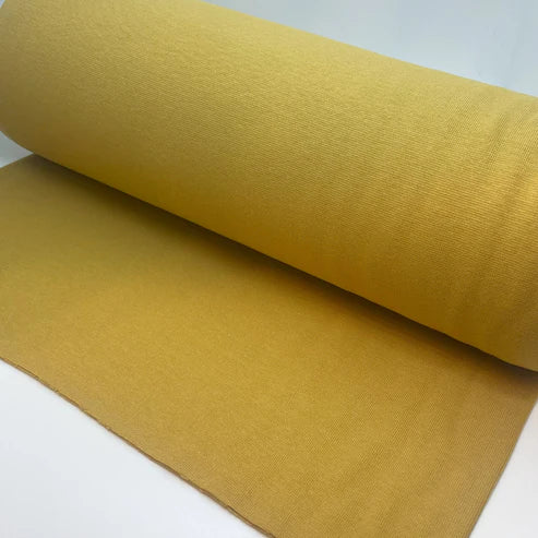 Bündchen Standard - Fein Ripp - Uni - Senf