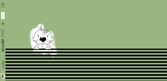 French Terry - Panel HerznasenOTTI - Eigenproduktion - Kiwi Grün