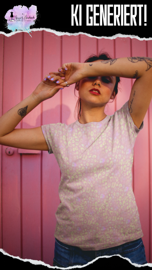 Bio Interlock Jersey - Allover Leo - Eigenproduktion - Peach