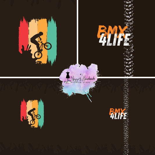 French Terry - Panel BMX4Life - GOTS Eigenproduktion - Braun - 180cm