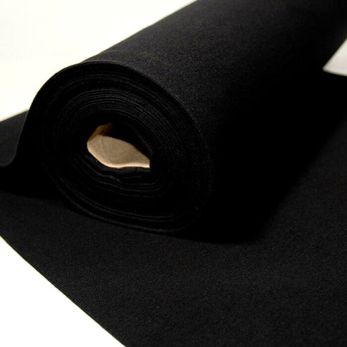 Bündchen Standard - Fein Ripp - Uni - Schwarz