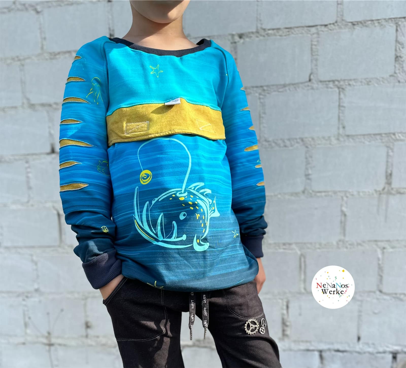 Fashion Ebook Schnittmuster für den Hoodie Elias in der Größe 74-170 in DIN- A4 & DIN-A0 PDF zum download