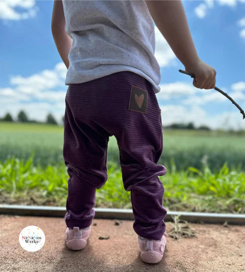 Cord - Breitcord - Weich - Uni - Aubergine