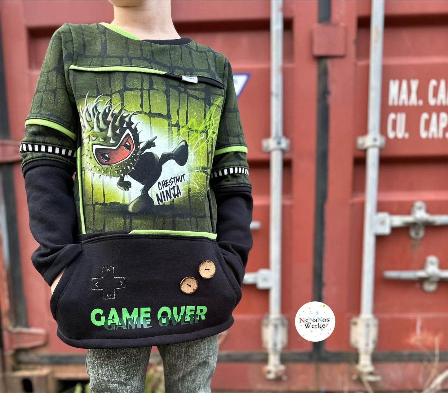 Fashion Ebook Schnittmuster für den Hoodie 4Gamer in der Größe 74-170 in DIN- A4 & DIN-A0 PDF zum download