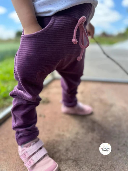 Cord - Breitcord - Weich - Uni - Aubergine