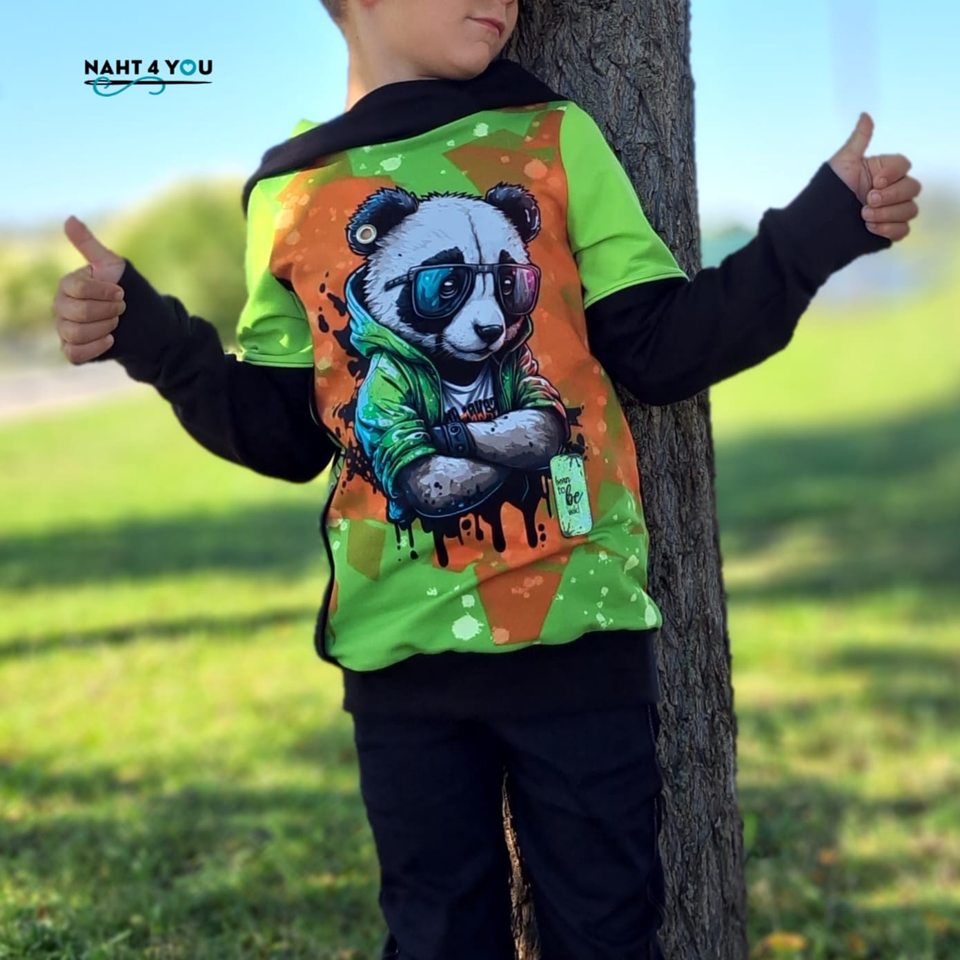 Fashion Ebook Schnittmuster für einen Hoodie Mix It für Kinder in den Größe 74-170 in DIN- A4 & DIN-A0 PDF zum download