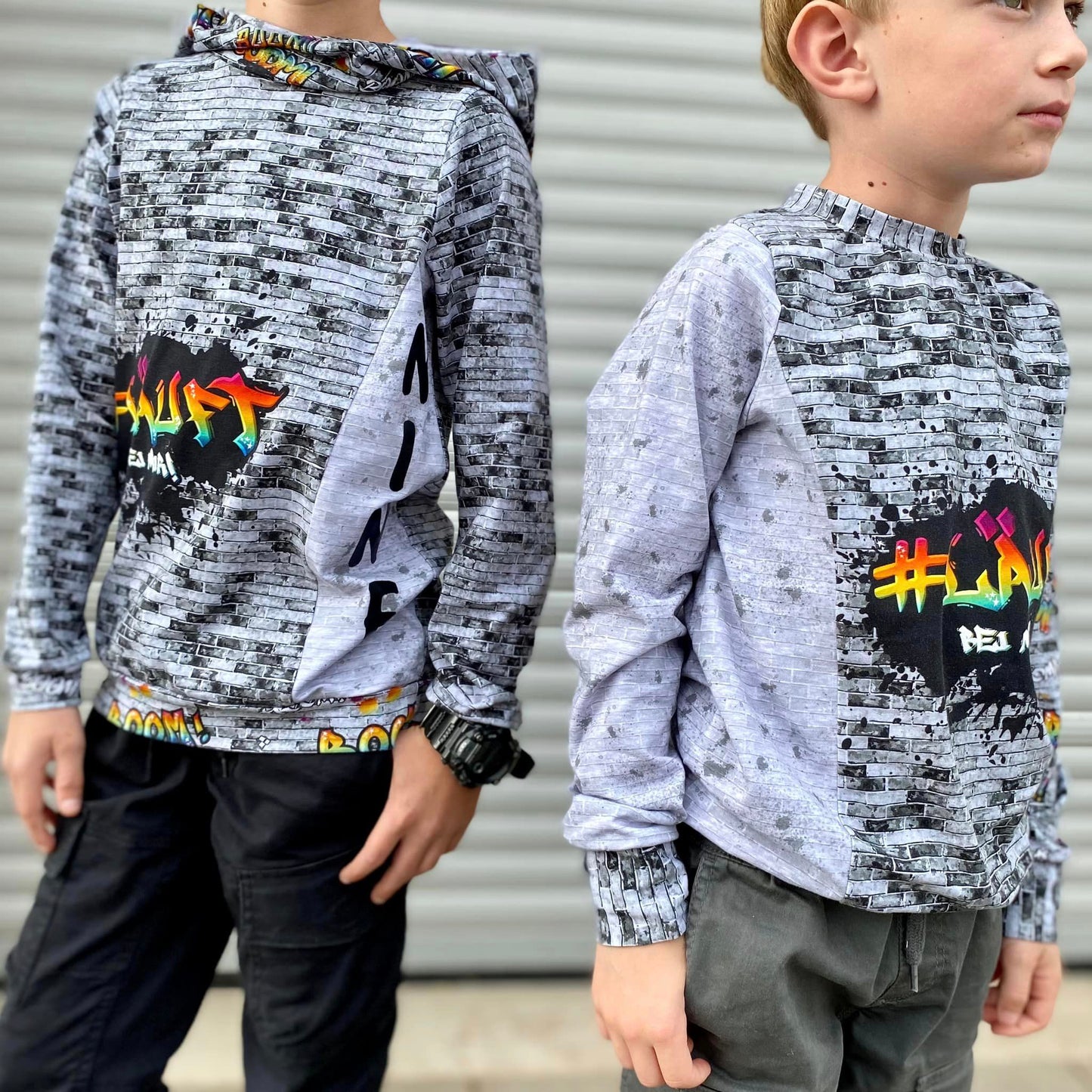 Fashion Ebook Schnittmuster für einen Hoodie Mix It für Kinder in den Größe 74-170 in DIN- A4 & DIN-A0 PDF zum download
