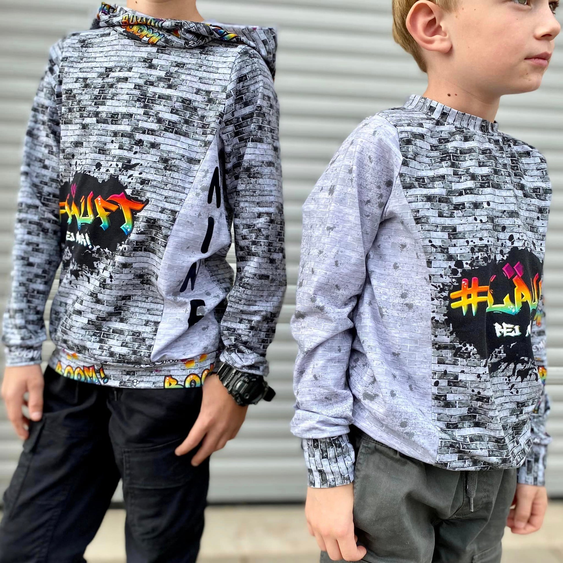 Fashion Ebook Schnittmuster für einen Hoodie Mix It für Kinder in den Größe 74-170 in DIN- A4 & DIN-A0 PDF zum download