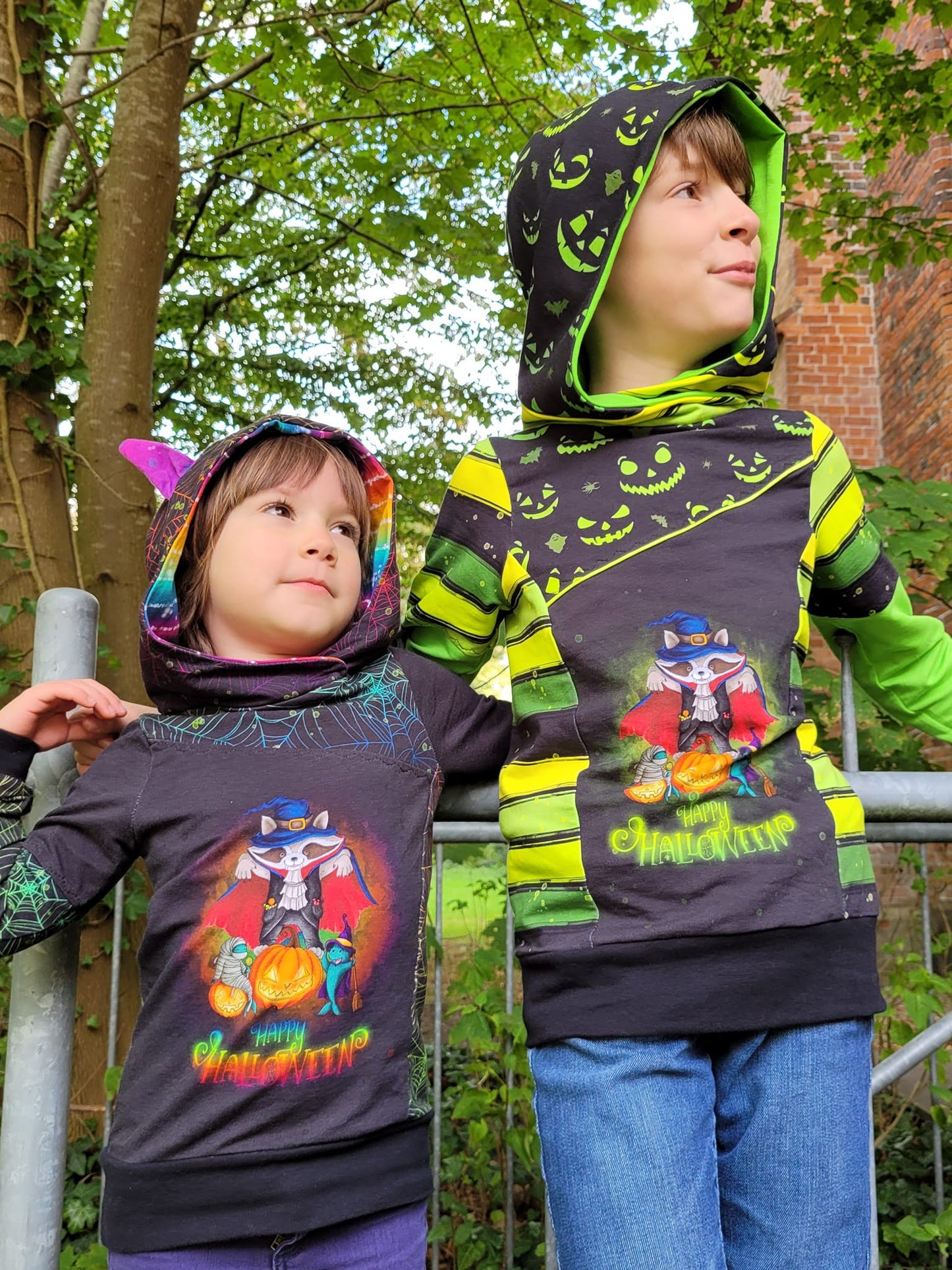 Fashion Ebook Schnittmuster für einen Hoodie Mix It für Kinder in den Größe 74-170 in DIN- A4 & DIN-A0 PDF zum download
