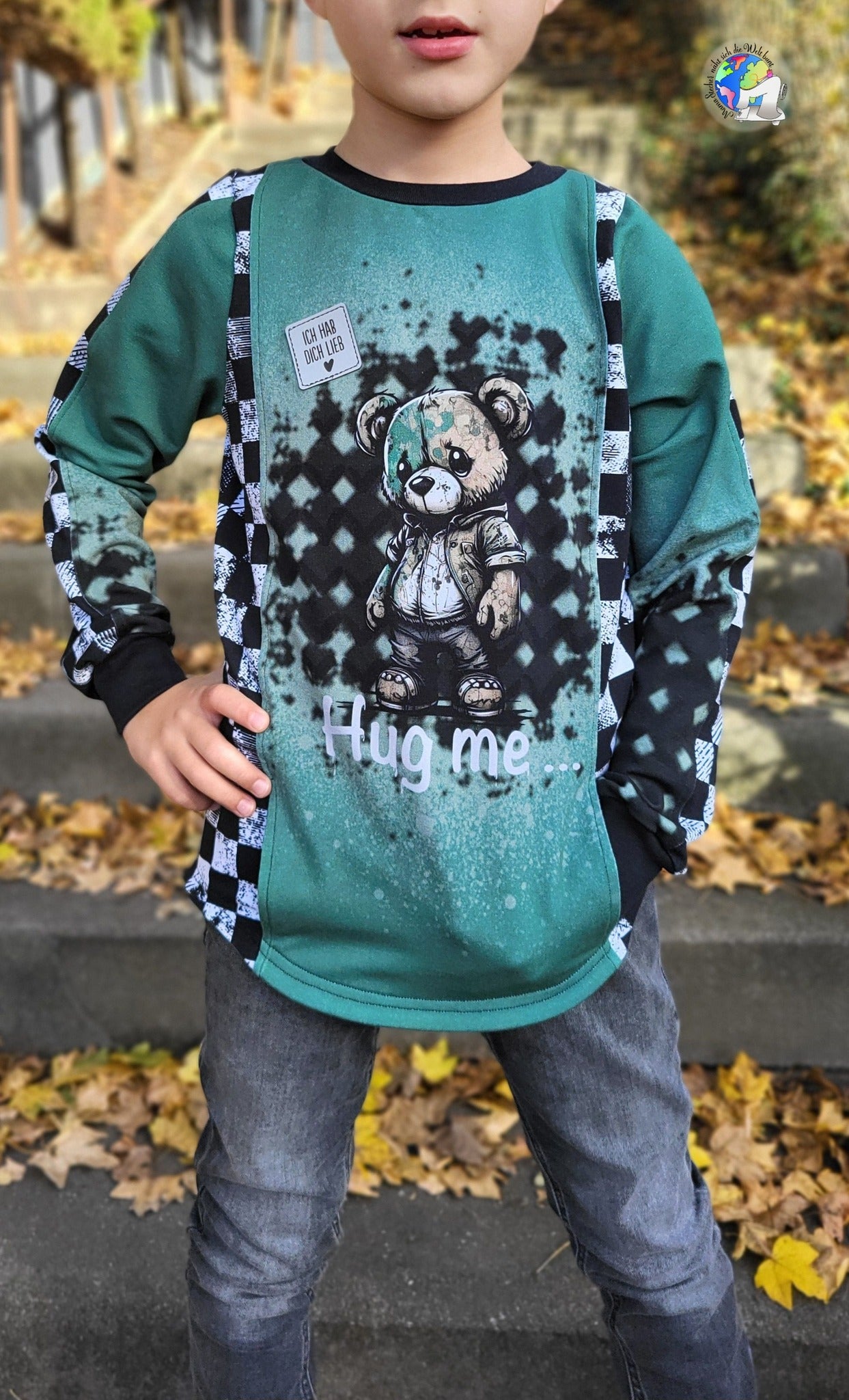 Fashion Ebook Schnittmuster für einen Hoodie Schiri für Kinder in den Größe 74-170 in DIN- A4 & DIN-A0 PDF zum download