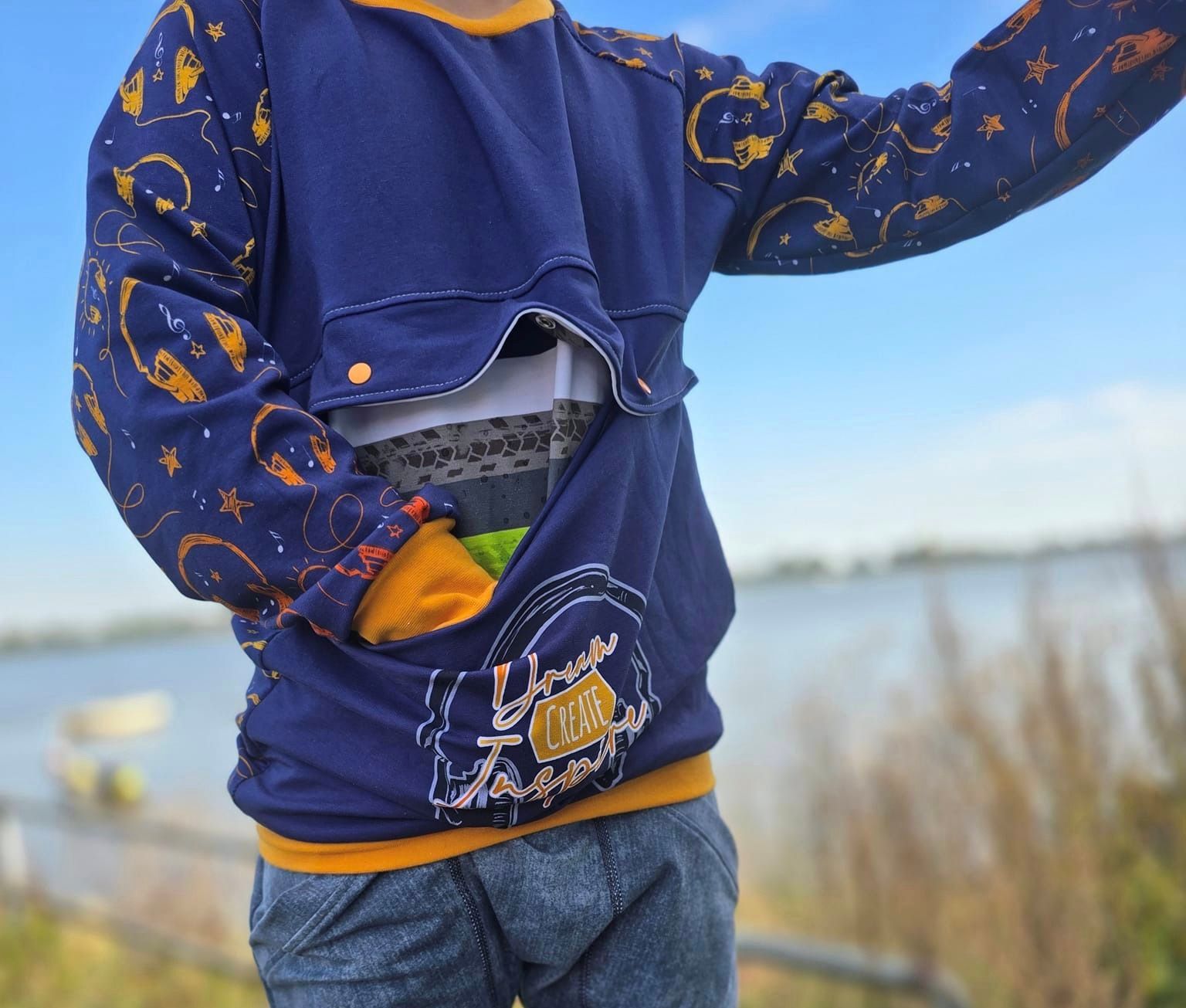 Fashion Ebook Schnittmuster für den Hoodie Elias in der Größe 74-170 in DIN- A4 & DIN-A0 PDF zum download