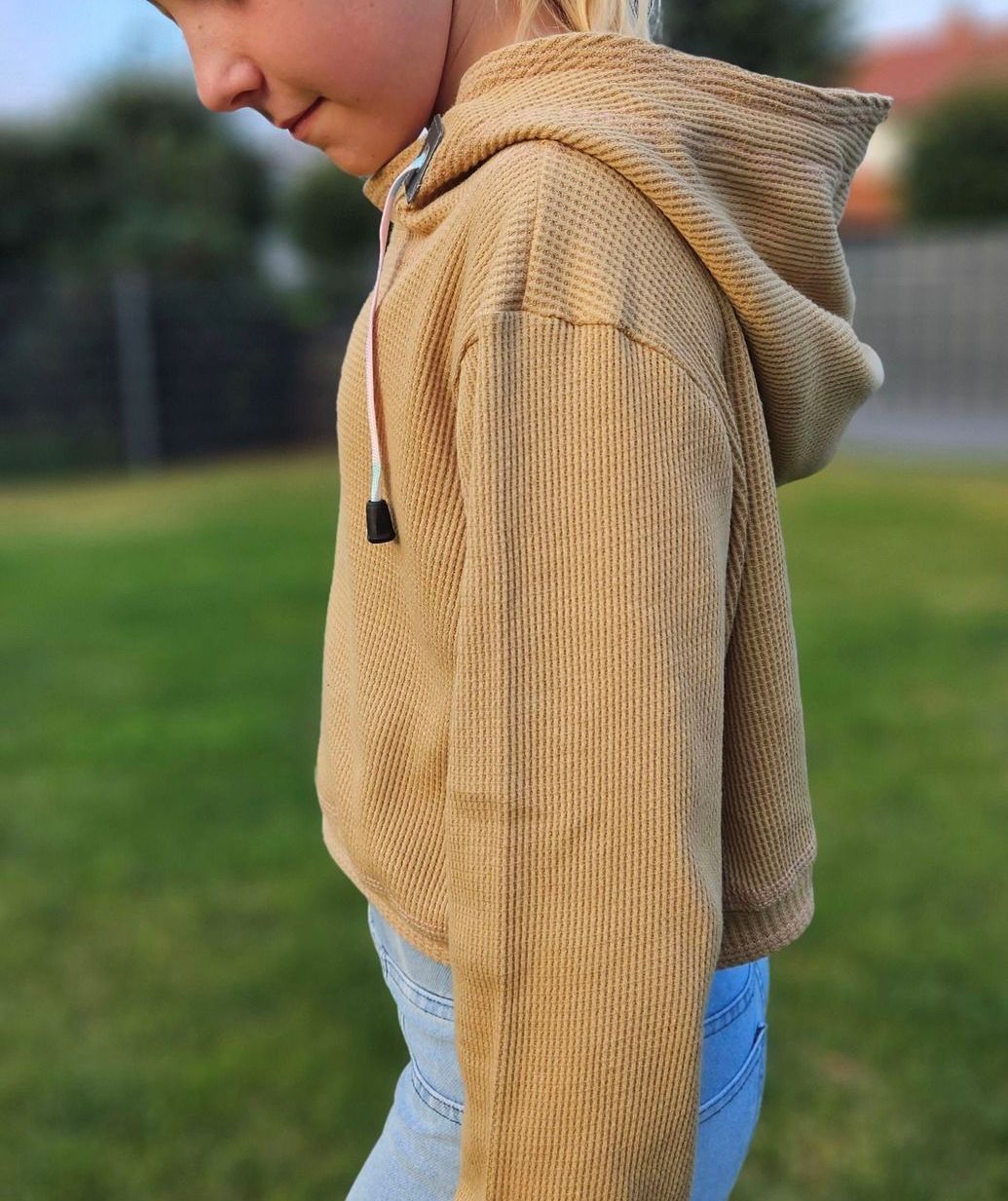 Fashion Ebook Schnittmuster für den Crooped Hoodie in der Größe 74-170 in DIN- A4 & DIN-A0 PDF zum download
