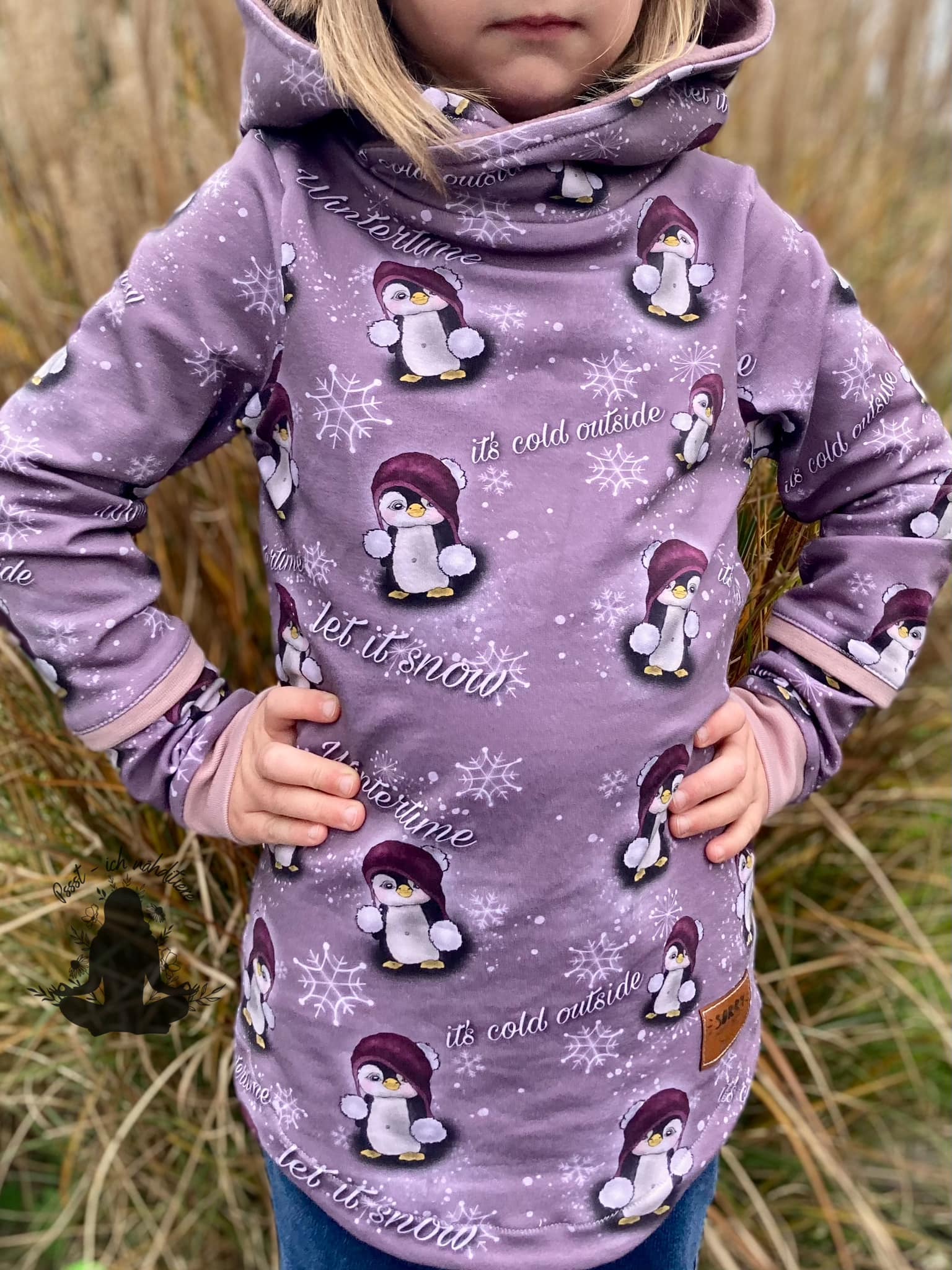 Fashion Ebook Schnittmuster für einen Hoodie Schiri für Kinder in den Größe 74-170 in DIN- A4 & DIN-A0 PDF zum download