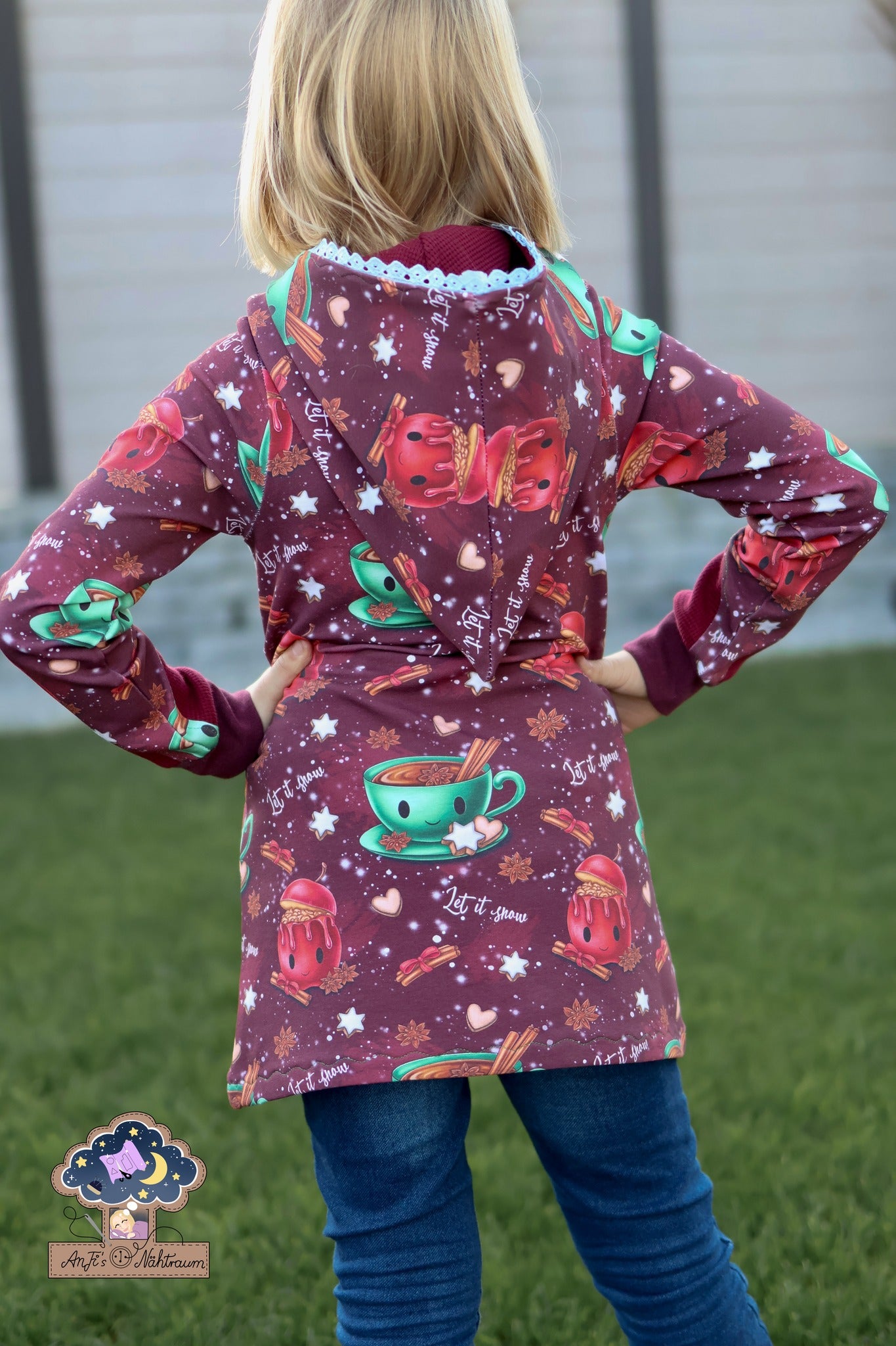 Fashion Ebook Schnittmuster für das Hoodiekleid All4One Moon in den Größe 80-170 in DIN- A4 & DIN-A0 PDF zum download
