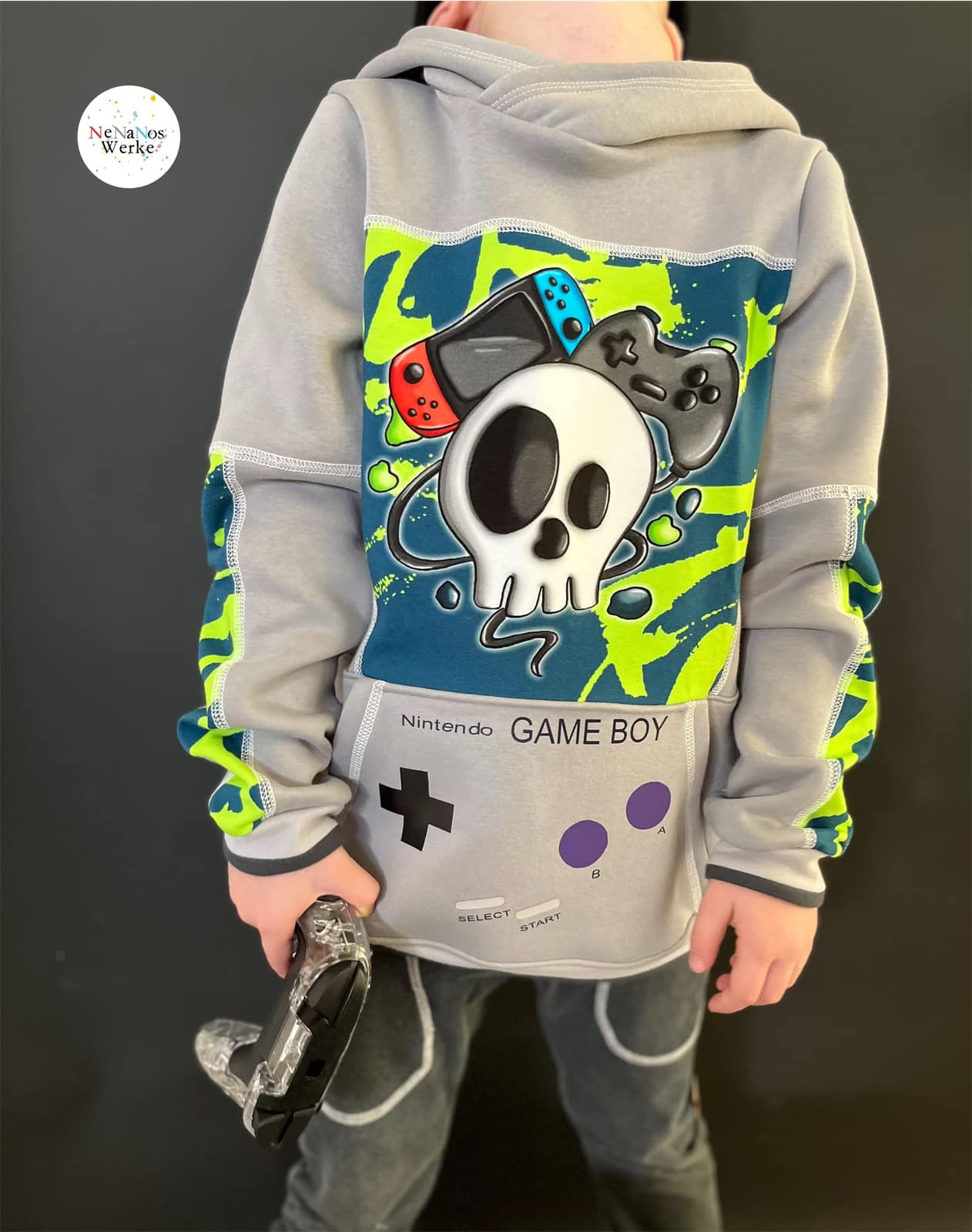 Fashion Ebook Schnittmuster für den Hoodie 4Gamer in der Größe 74-170 in DIN- A4 & DIN-A0 PDF zum download