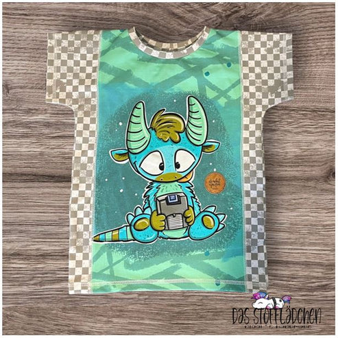 Bio Jersey - Panel Daddler Bexter - Eigenproduktion - Mint - 180cm