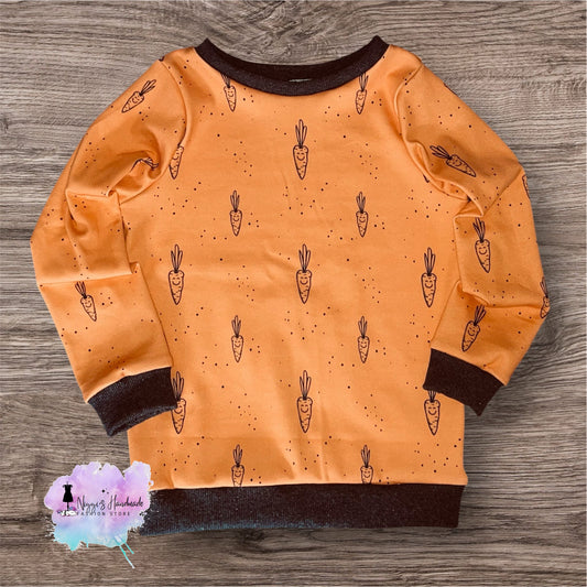 Lustige Karotte Pullover Gr. 110