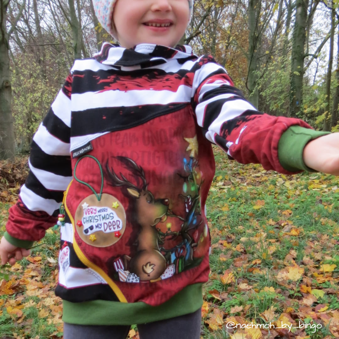 Fashion Ebook Schnittmuster für einen Hoodie Liam für Kinder in den Größe 80-170 in DIN- A4 & DIN-A0 PDF zum download