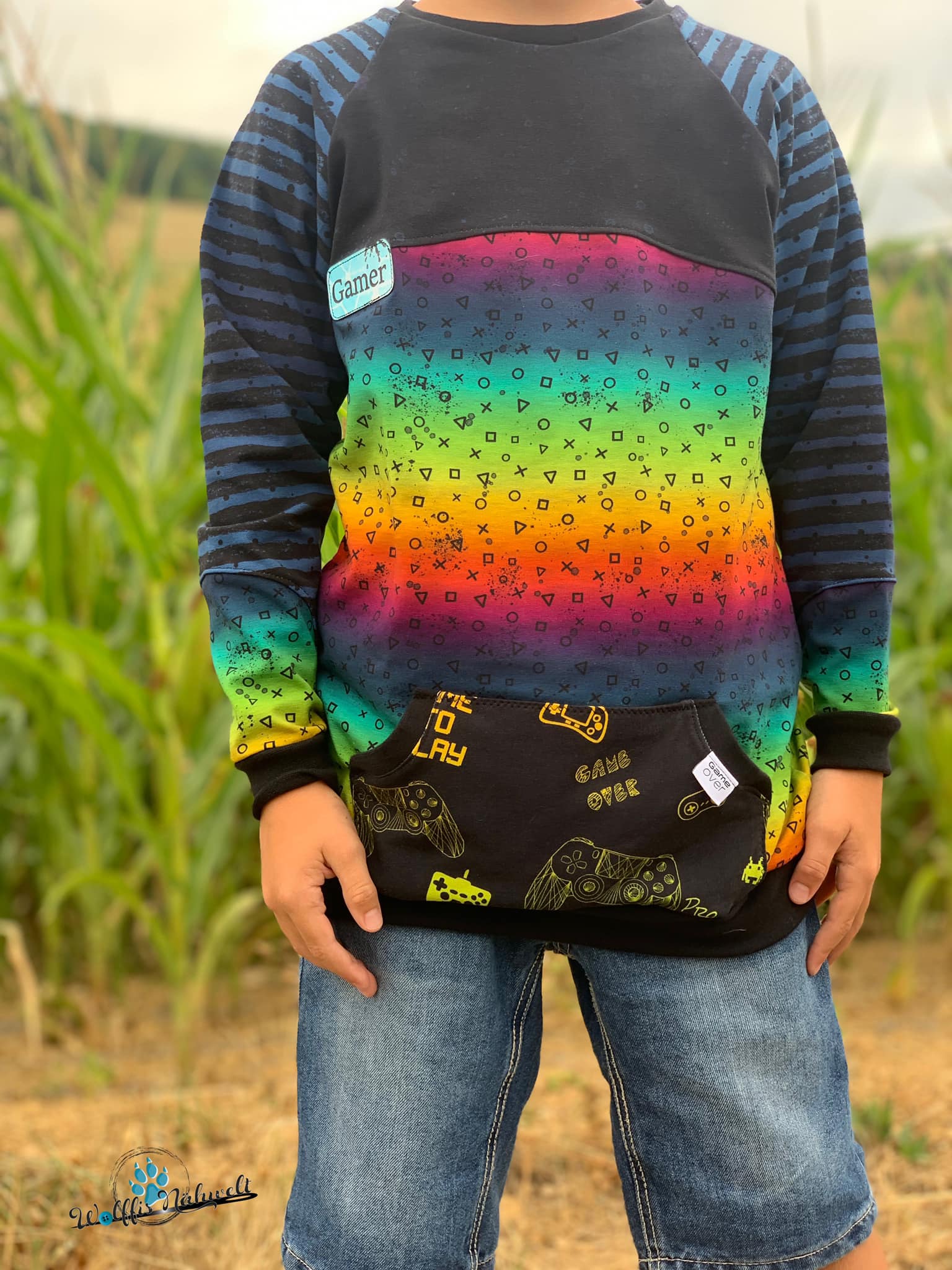 Fashion Ebook Schnittmuster für einen Kreativ Sweater in der Größe 62-170 in DIN- A4 & DIN-A0 PDF zum download