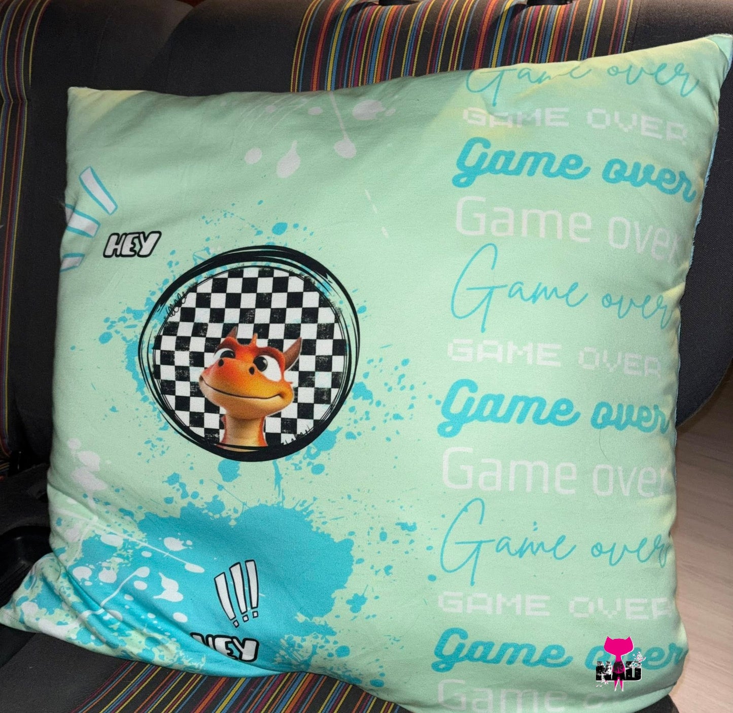 Bio Interlock Jersey - Panel Gamer Drache - Eigenproduktion - Mint