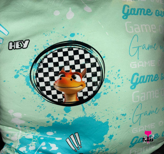 Bio Interlock Jersey - Panel Gamer Drache - Eigenproduktion - Mint