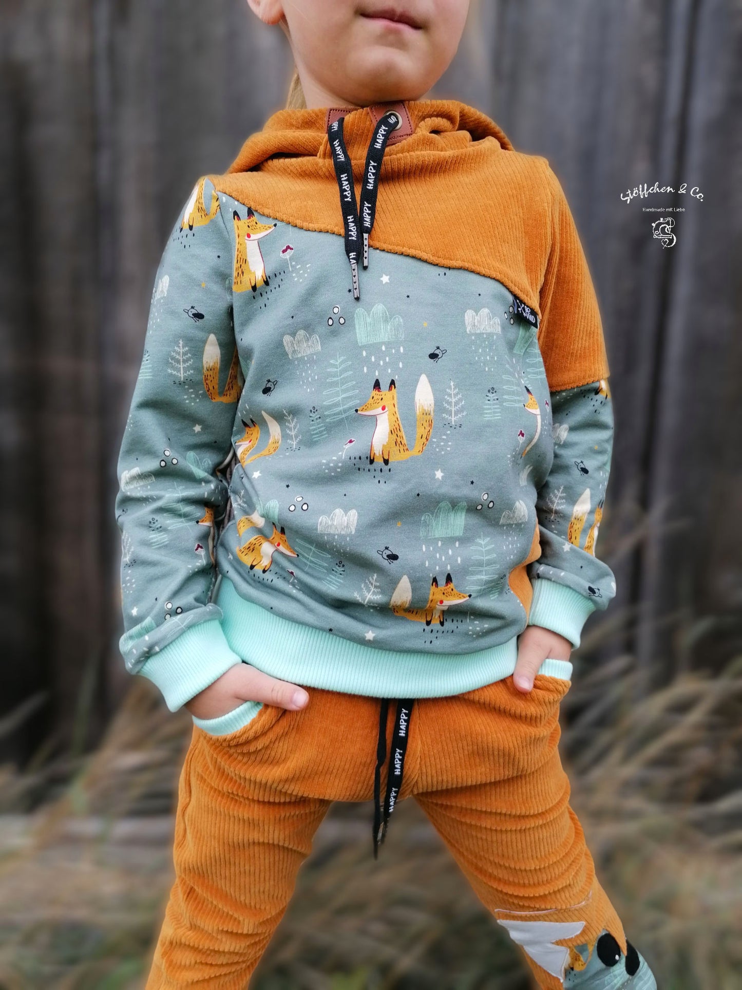 Fashion Ebook Schnittmuster für einen Hoodie Mix It für Kinder in den Größe 74-170 in DIN- A4 & DIN-A0 PDF zum download