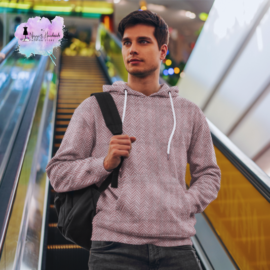 Bio French Terry - Allover Herringbone - Eigenproduktion - Rosegray - 180cm