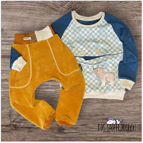 Cord - Breitcord - Weich - Uni - Senf