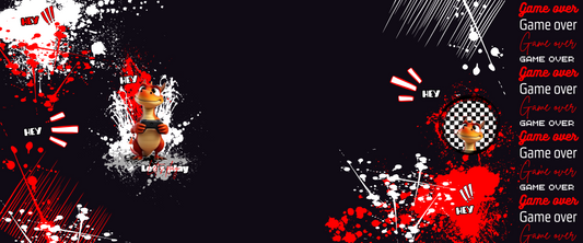 Interlock Jersey - Panel Gamer Drache - Eigenproduktion - Rot