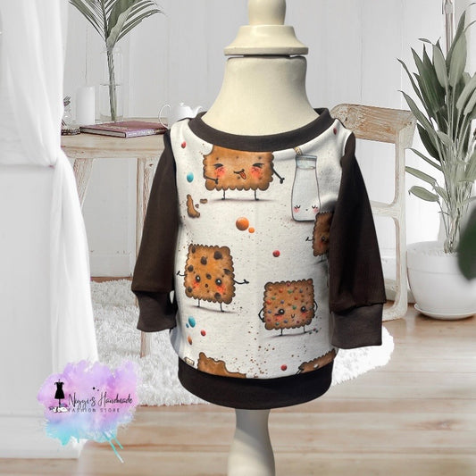 Handgenähter Pullover für Babys mit Bio-Baumwolle und Kreksen von Niggis Handmade