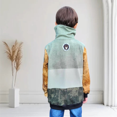 Bio French Terry - Panel Tasmanischer Teufel - Eigenproduktion - Grün