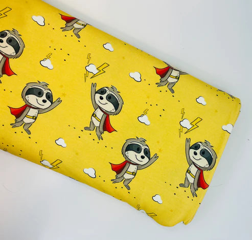 Bio French Terry - Allover SuperFAULI - Eigenproduktion - Floridasun Gelb