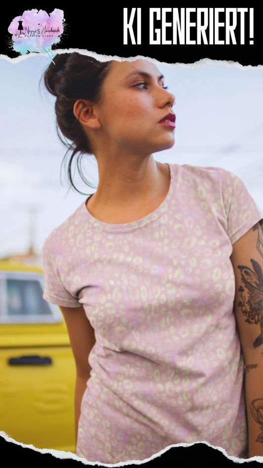 Bio Interlock Jersey - Allover Leo - Eigenproduktion - Peach