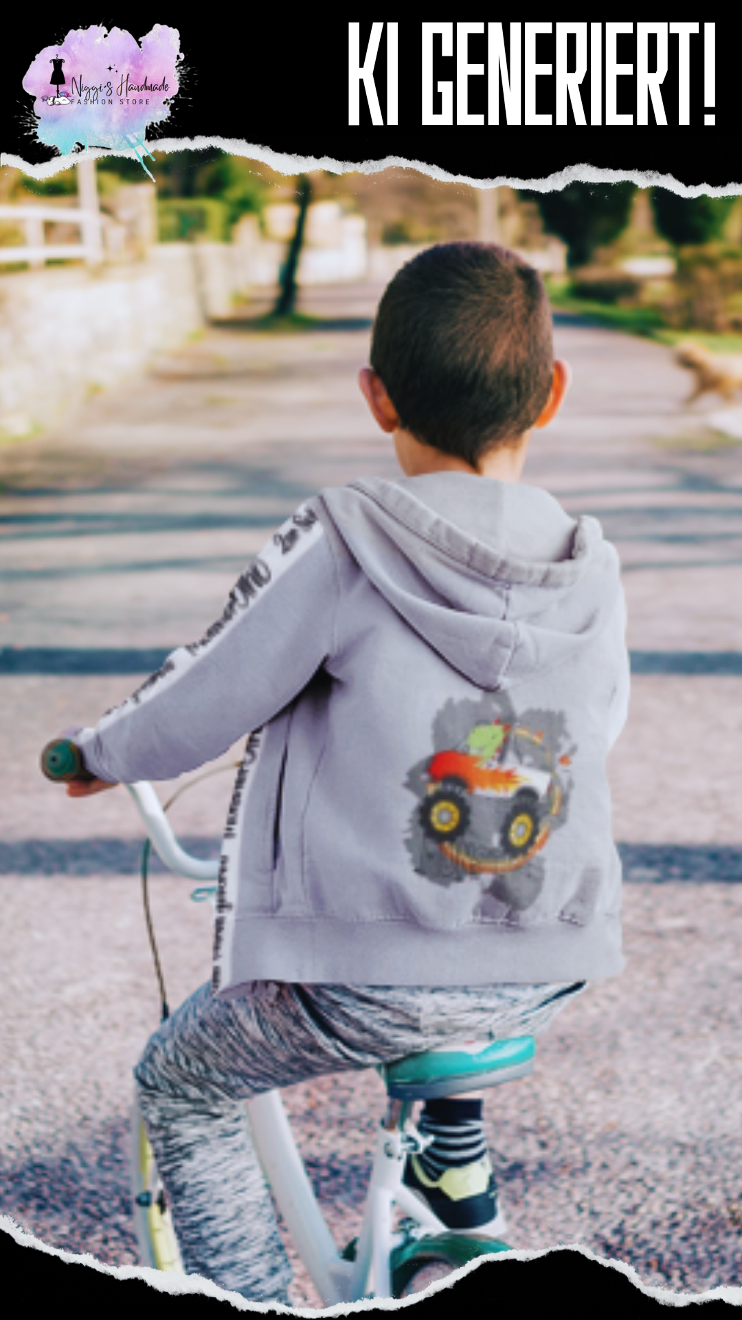 Bio French Terry - Panel MonsterDINO - Eigenproduktion - Silbergrau