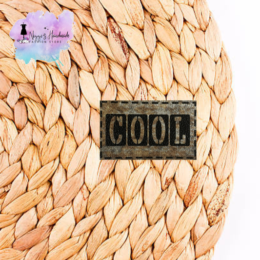 PU Leder Label - COOL - Eigenproduktion - Grunge - 2x5 cm