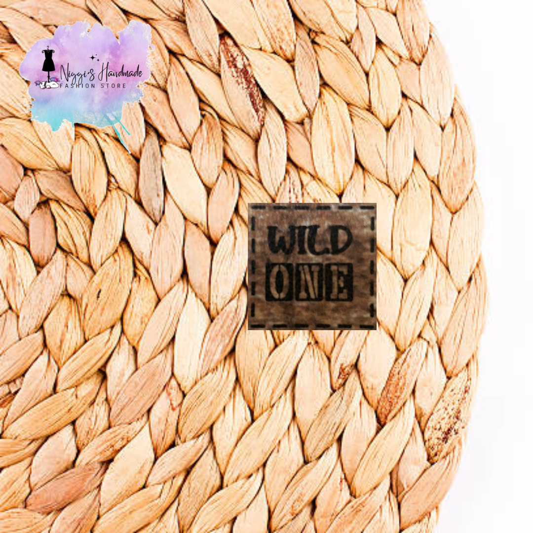 PU Leder Label - Wild One - Eigenproduktion - Grunge - 3x3 cm