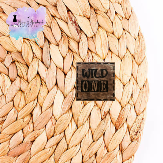 PU Leder Label - Wild One - Eigenproduktion - Grunge - 3x3 cm