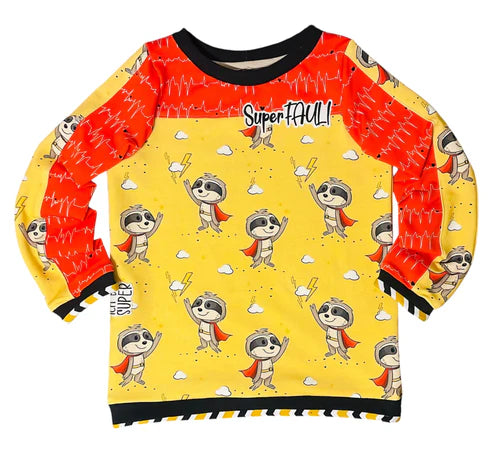 Bio French Terry - Allover SuperFAULI - Eigenproduktion - Floridasun Gelb