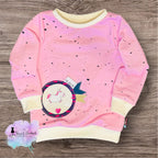 Button Einhorn Pullover Gr. 86 (B-Ware - Einfärbung im Bündchen)