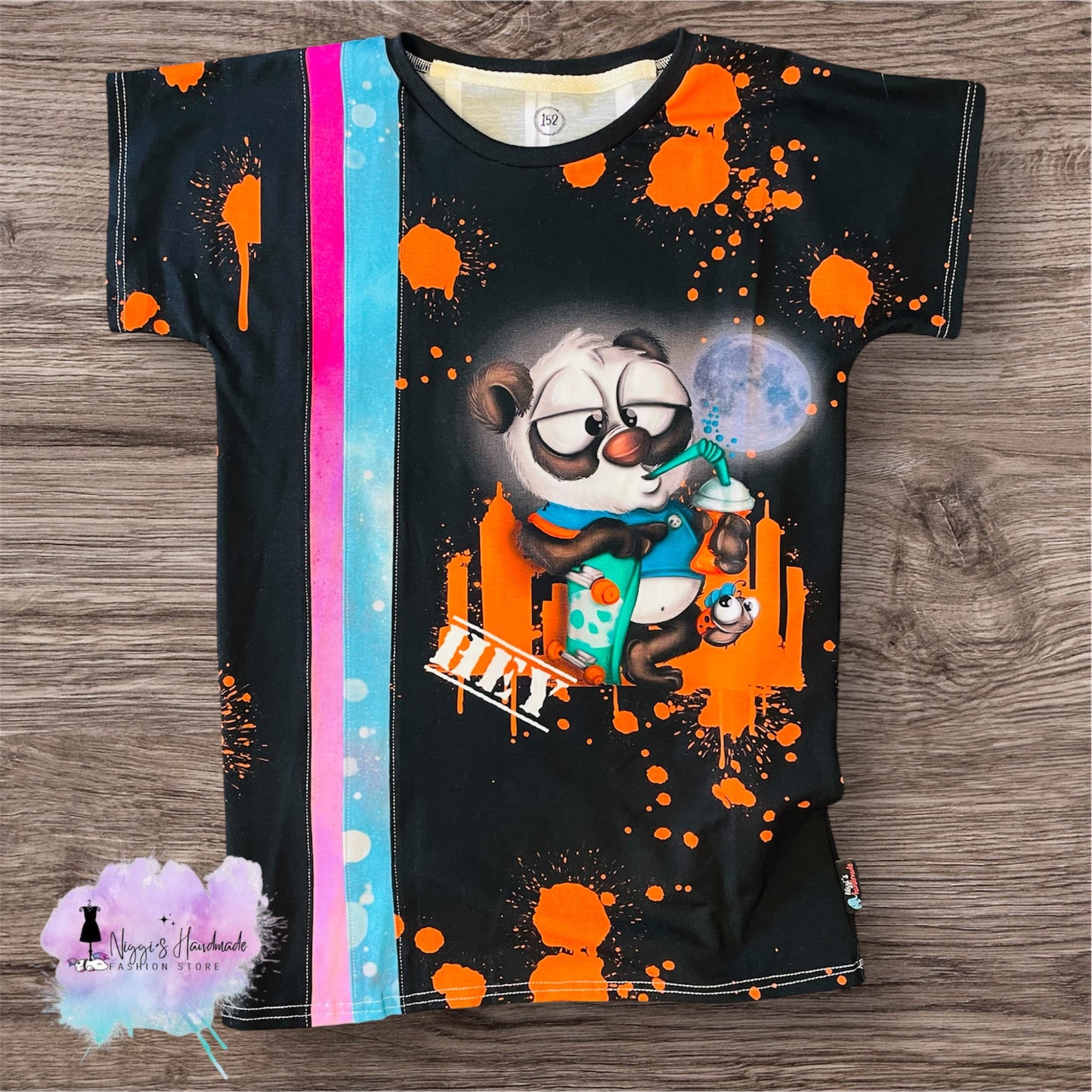 Pandastic Paul T-Shirt Gr. 152 - black