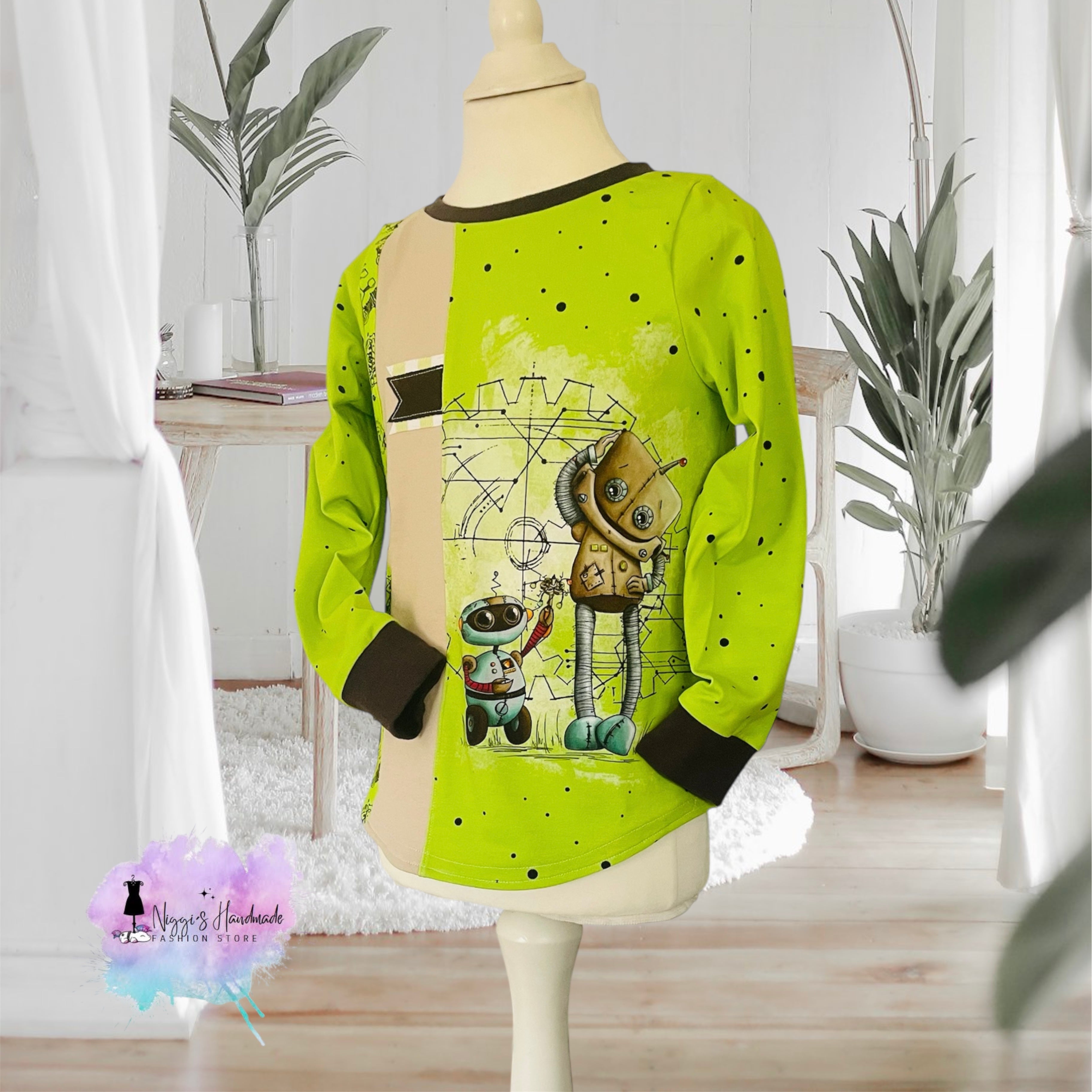 Blechbüchen Roboter Pullover Gr. 104