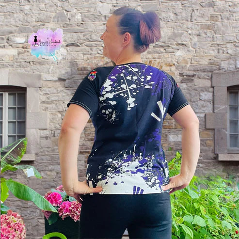 Bio Interlock Jersey - Panel NÖö Einhorn - Eigenproduktion - Lila