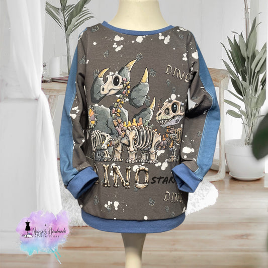 Skelett Dino Pullover Gr. 104