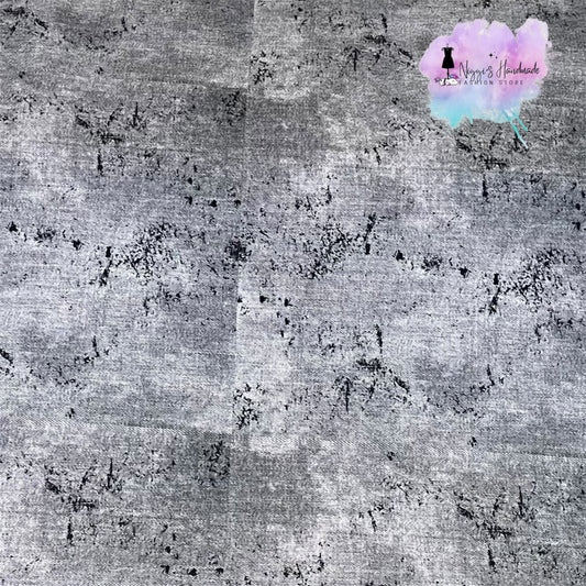 Bio French Terry - Allover Jeans - Eigenproduktion - Grau - 180cm