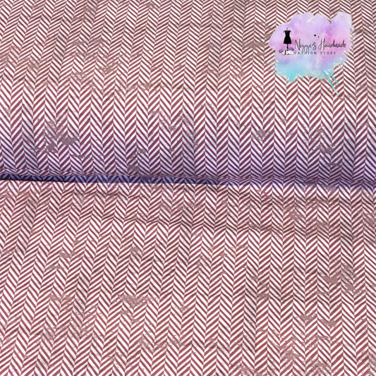 Bio French Terry - Allover Herringbone - Eigenproduktion - Rosegray - 180cm