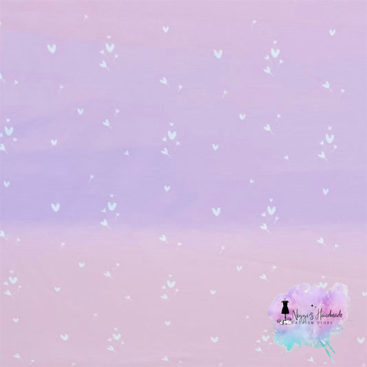 Bio French Terry - Allover Lieblingsherzen - Eigenproduktion - Rosa - 180cm